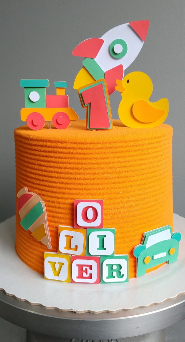 ARQUIVO DE CORTE Topo de Bolo - Brinquedos Camadas