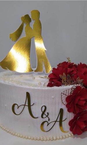Arquivo de Corte Topo de Bolo Casamento