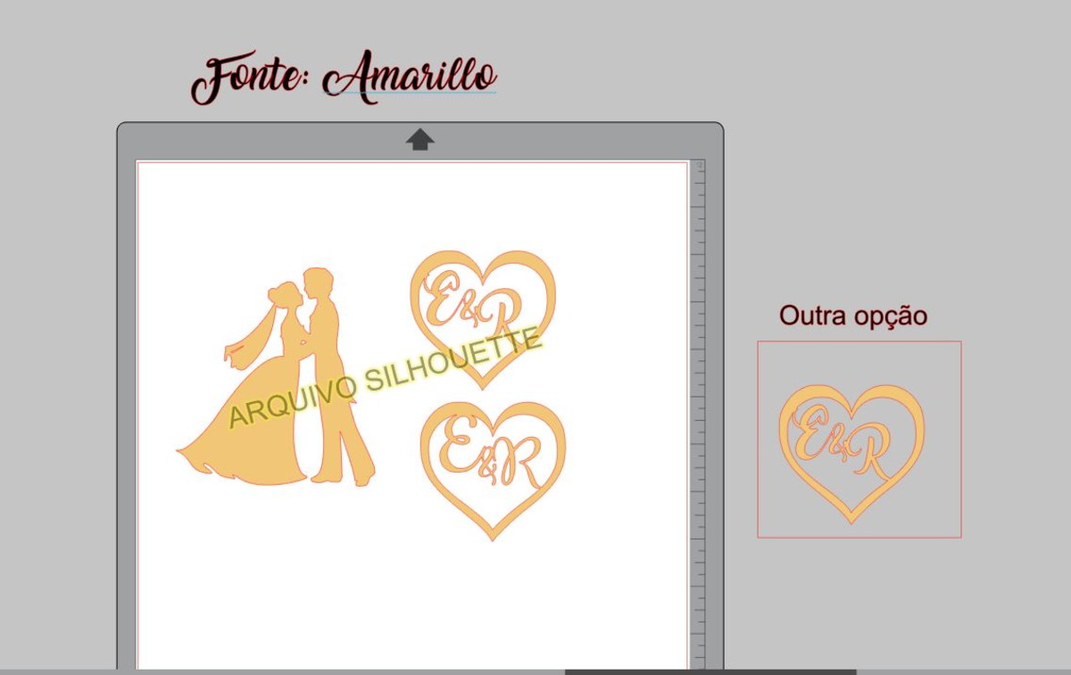 COMBO + Arquivo de Corte - Topo de Bolo - Casamento Noivos - Imagem 2