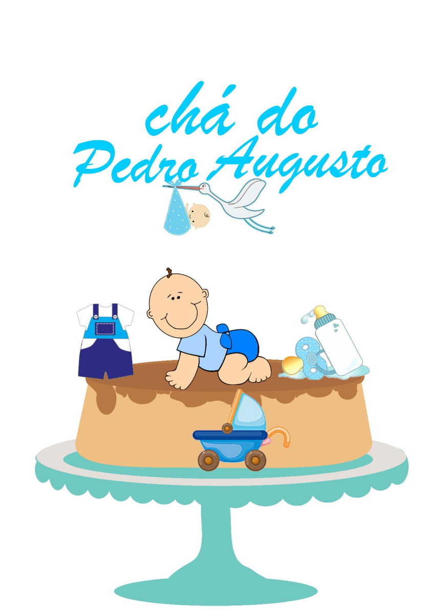 Arquivo de corte Topo de Bolo Chá de Bebê 01