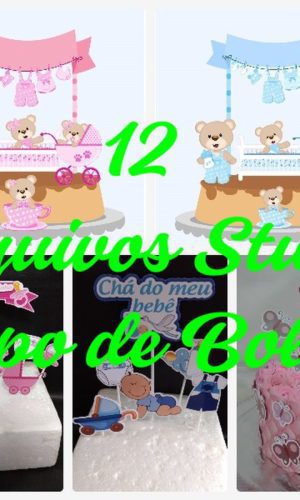 Arquivo de Corte Topo de Bolo - Chá de Bebê