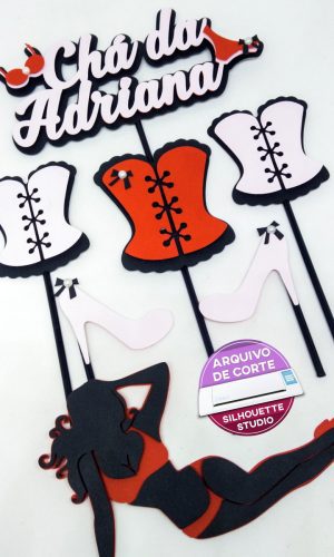 Arquivo de Corte Topo de Bolo Chá de Lingerie #2