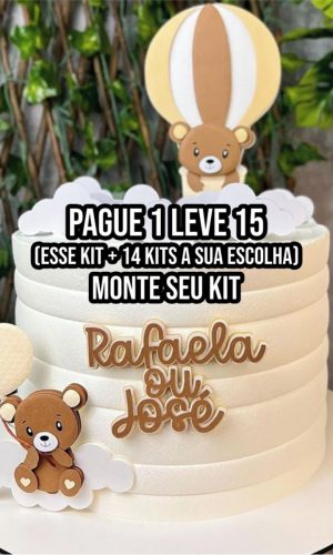 Arquivo de Corte Topo de Bolo Chá Revelação Ursinhos 7