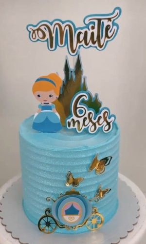 Arquivo de Corte Topo de Bolo Cinderela Cute - Studio e PDF
