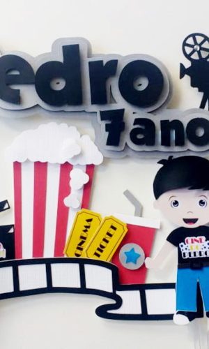 Arquivo de Corte Topo de Bolo Cinema Menino