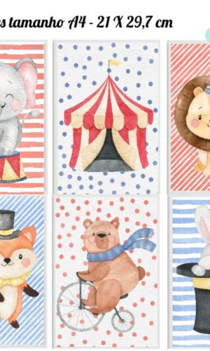Arte Digital Quadrinhos Circo Aquarelado