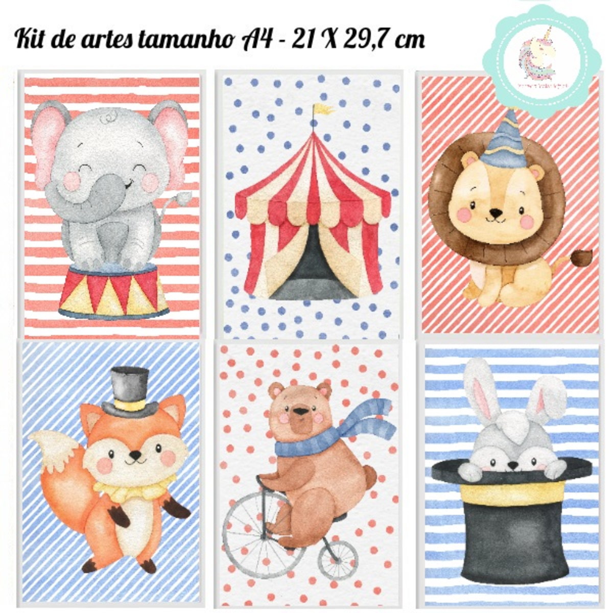 Arte Digital Quadrinhos Circo Aquarelado