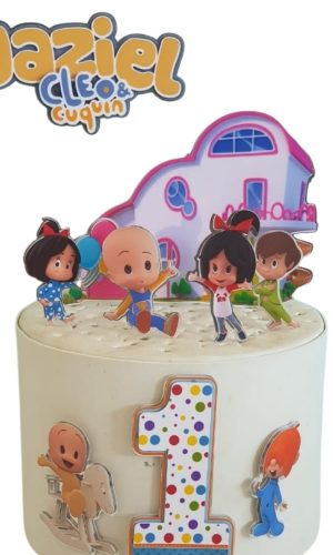 Arquivo de Corte Topo de Bolo - Cleo e Cuquim