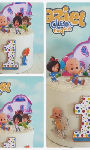 Arquivo de Corte Topo de Bolo Cleo e Cuquin + Brinde