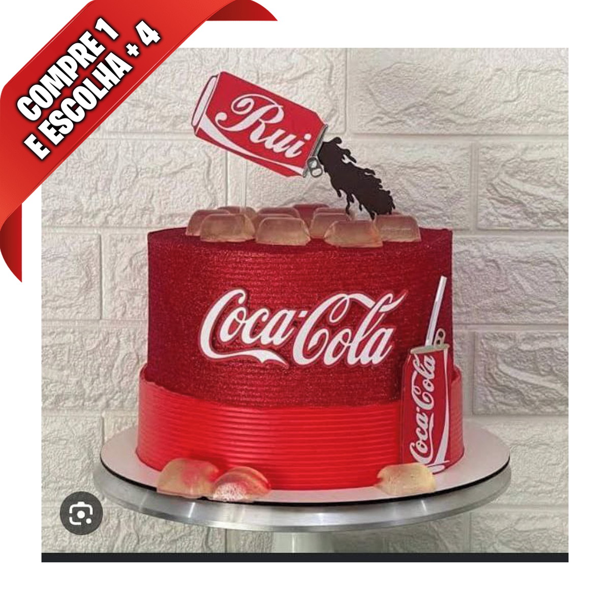 Arquivo de Corte Topo de Bolo Coca Cola