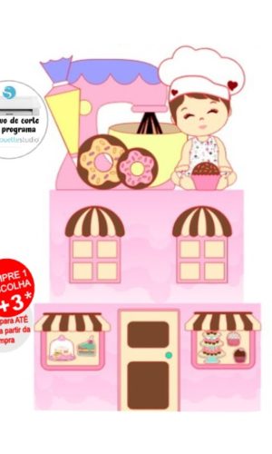 Arquivo de Corte Topo de Bolo Confeitaria bebê