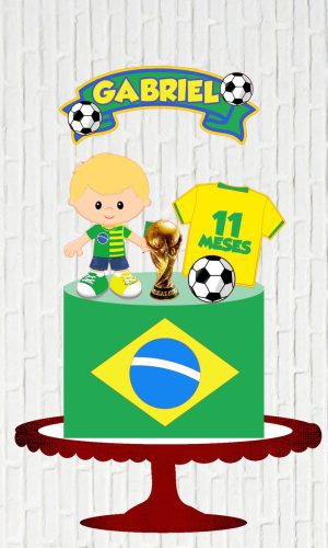 Arquivo de Corte Topo de Bolo Copa Menino Loiro