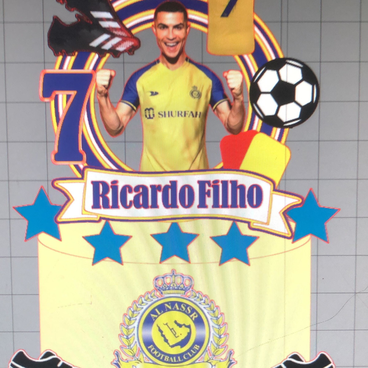 Arquivo de Corte Topo de Bolo Cr7