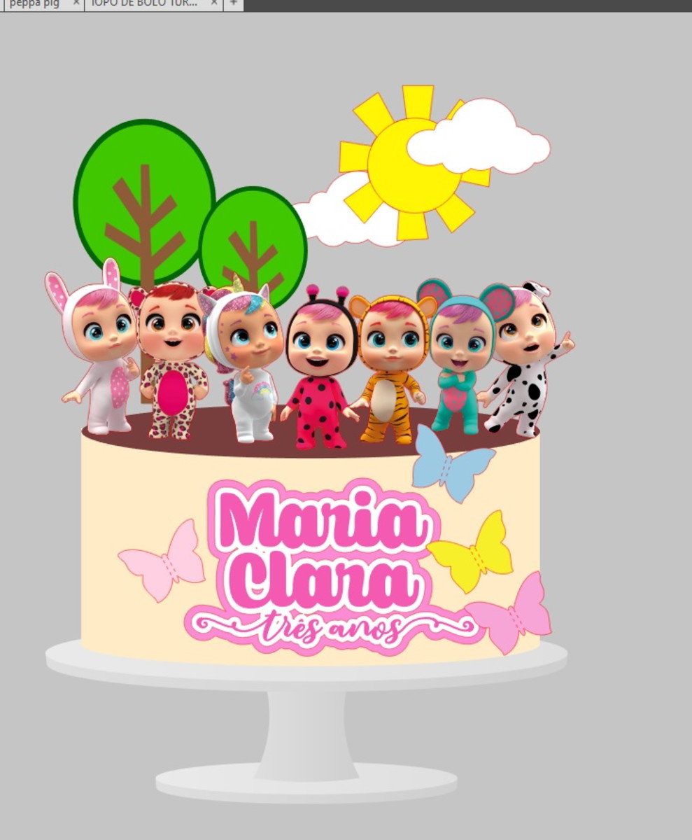 Arquivo de corte topo de bolo Cry Babies