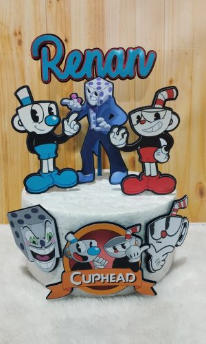 Arquivo de Corte Topo de Bolo Cuphead 01 (studio)
