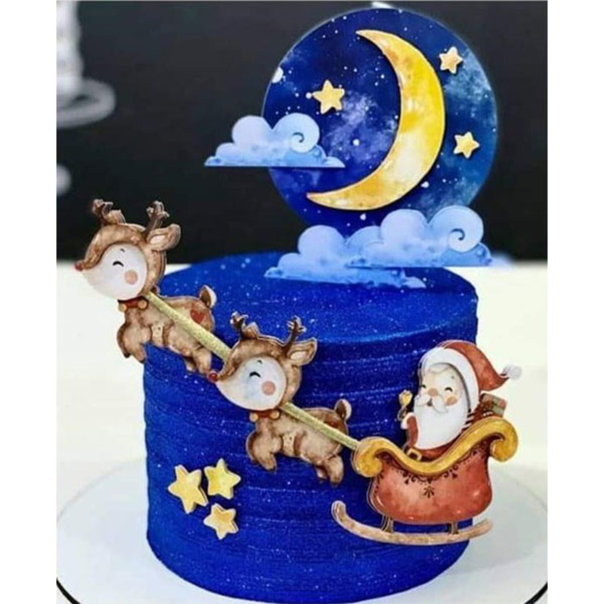 Arquivo de corte topo de bolo natal aquarelado