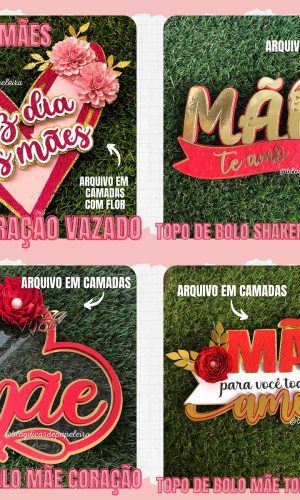 Arquivo de Corte Topo de bolo Dia das Mães #35