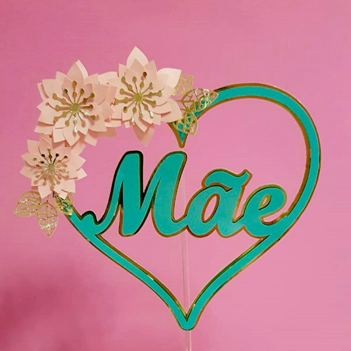 Arquivo de Corte Topo de Bolo Dia das Mães