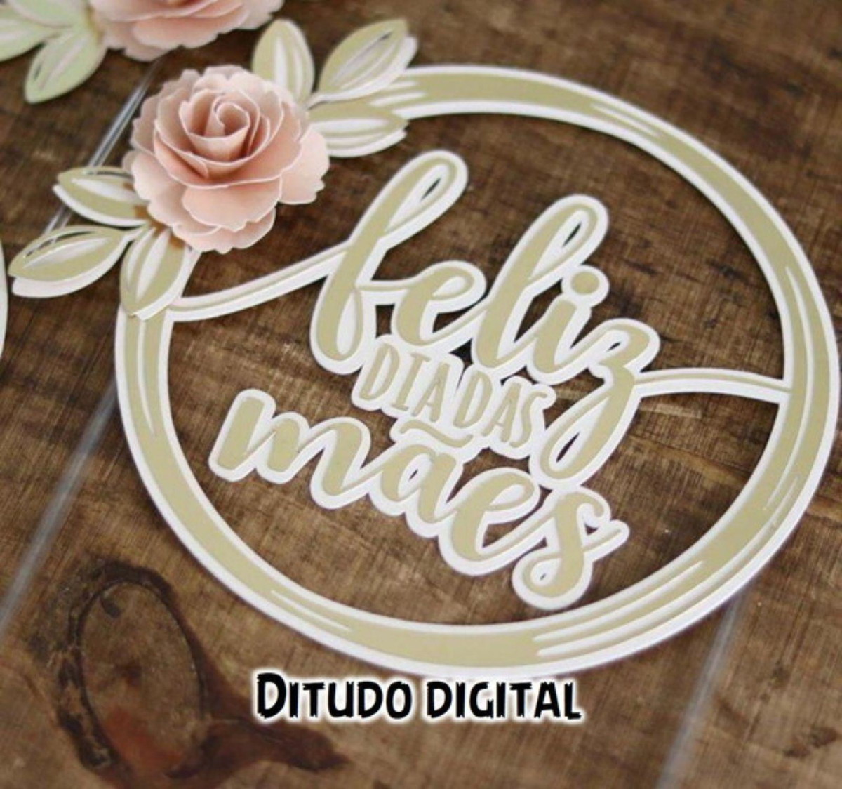 Arquivo de Corte Topo de Bolo Dia das Mães Svg pdf