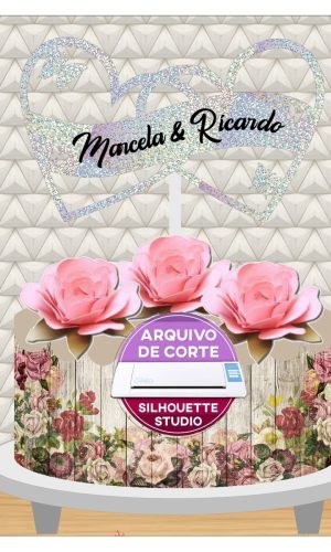 Arquivo de corte Topo de bolo Dia dos Namorados *Studio