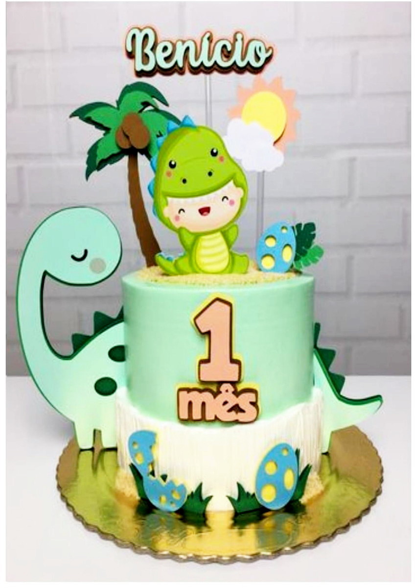 Arquivo de Corte Topo de Bolo Dino Baby -004