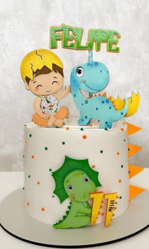 Arquivo de Corte Topo de Bolo Dino Baby Aquarela Studio