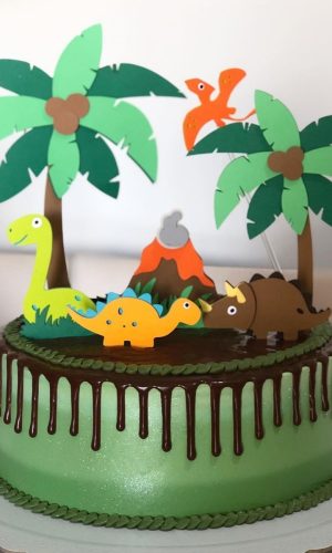 Arquivo de Corte - Topo de Bolo - Dino Baby (camadas)