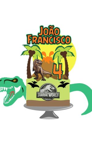 Arquivo de Corte Topo de Bolo Dinossauro