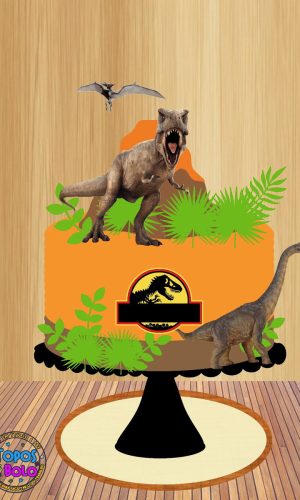Arquivo de Corte Topo de Bolo Dinossauro 02