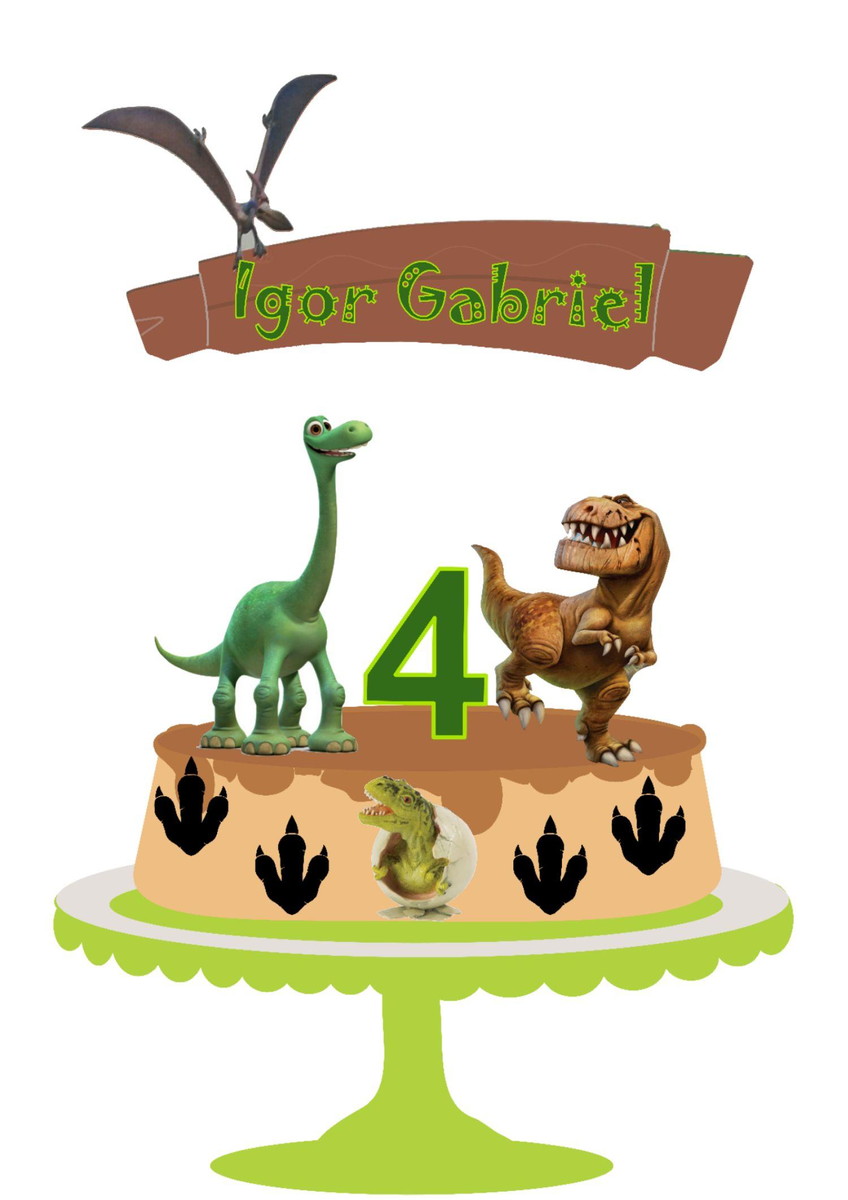 Arquivo de Corte Topo de Bolo Dinossauro 02