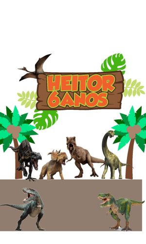 Arquivo de Corte Topo de Bolo Dinossauro 05