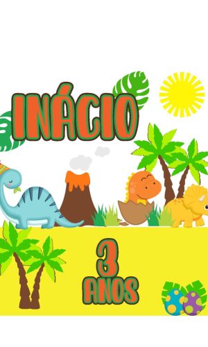 Arquivo de Corte Topo de Bolo Dinossauro 06