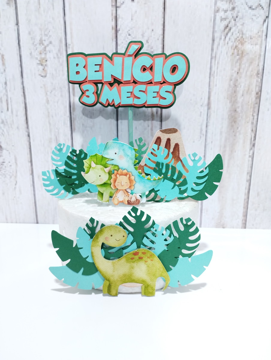 Arquivo De Corte Topo De Bolo Dinossauro 06 (studio)
