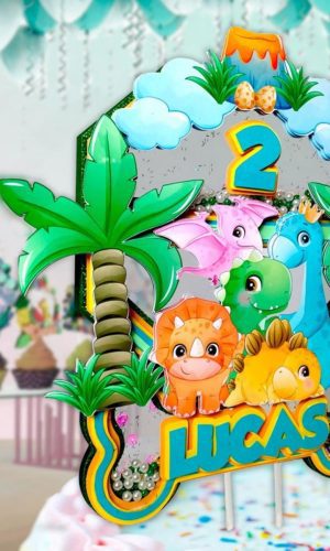 Arquivo de Corte Topo de Bolo Dinossauro 10