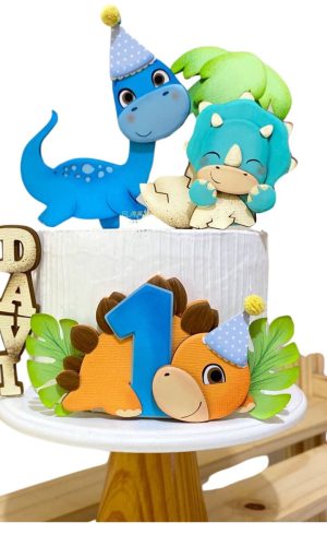 Arquivo de Corte Topo de Bolo Dinossauro 2 Studio+brinde
