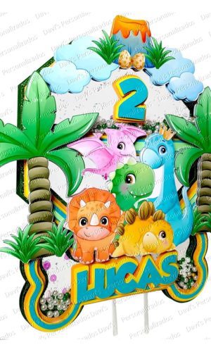 Arquivo de Corte Topo de Bolo Dinossauro #3