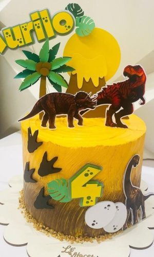 Arquivo de corte - Topo de Bolo Dinossauro