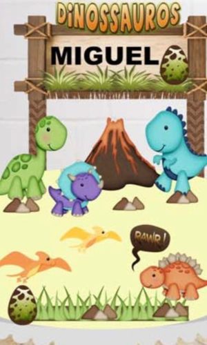 Arquivo de Corte Topo de Bolo Dinossauro Baby 3