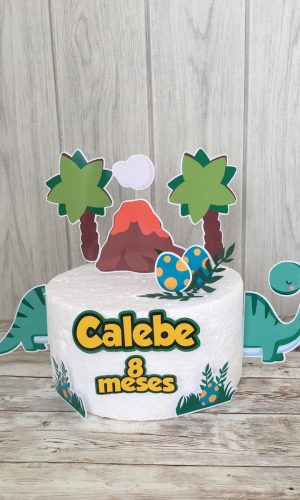 Arquivo de corte topo de bolo dinossauro baby