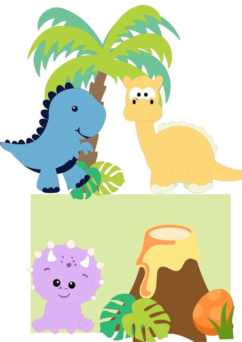 ARQUIVO DE CORTE TOPO DE BOLO Dinossauro baby
