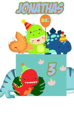 ARQUIVO DE CORTE TOPO DE BOLO Dinossauro baby