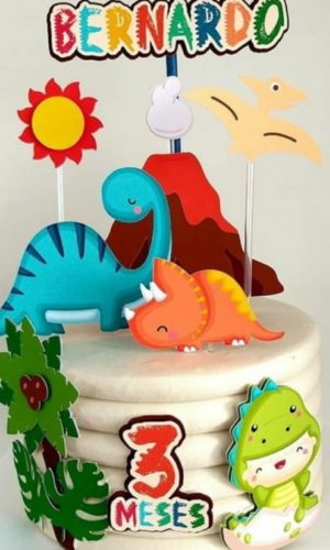 Arquivo de Corte Topo de Bolo Dinossauro Baby *Studio