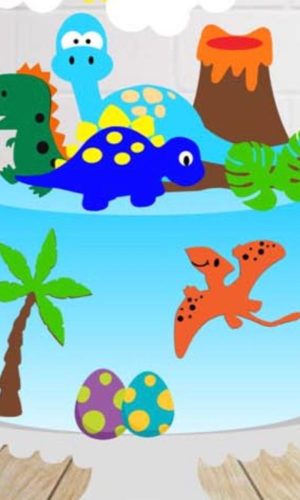 Arquivo de Corte Topo de Bolo Dinossauro Baby2