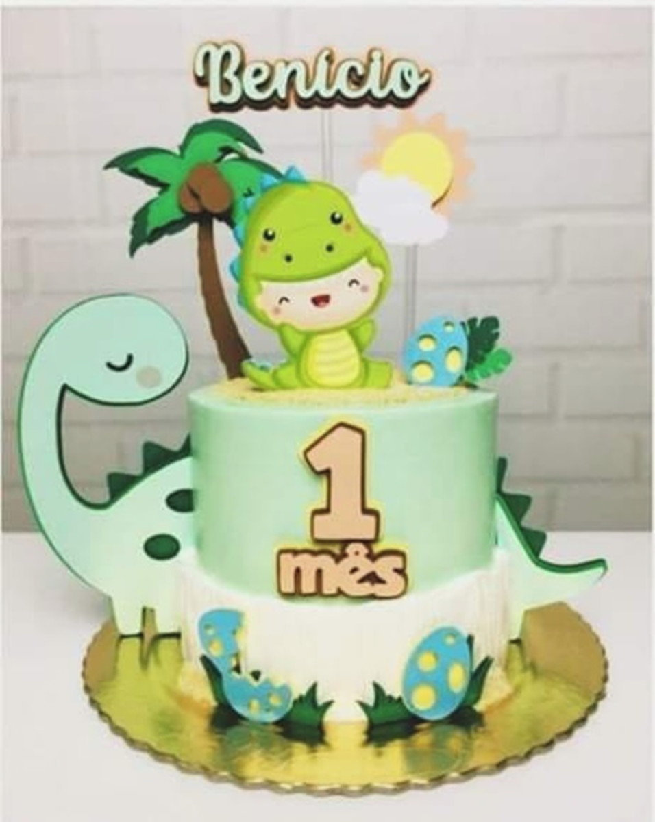 Arquivo de Corte Topo de Bolo Dinossauro