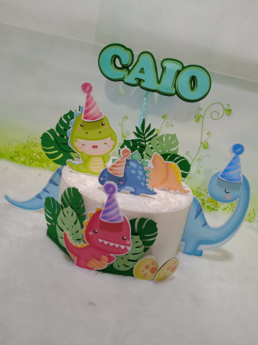 Arquivo De Corte Topo De Bolo Dinossauro 01 (studio) - Imagem 3