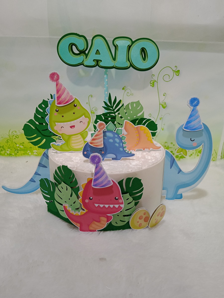 Arquivo De Corte Topo De Bolo Dinossauro 01 (studio) - Imagem 2