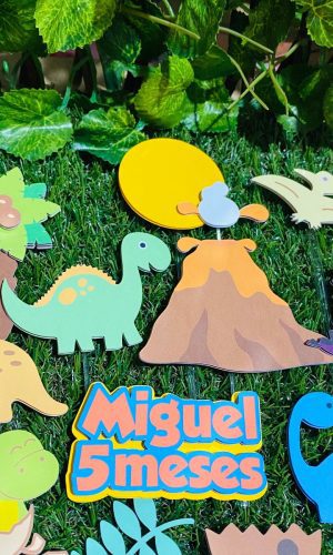 Arquivo de corte topo de bolo dinossauro cute