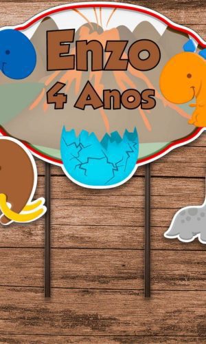 Arquivo de Corte Topo de Bolo Dinossauro Dino #14150