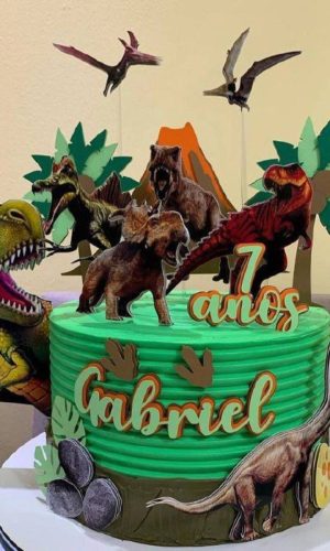 Arquivo de Corte Topo de Bolo Dinossauro