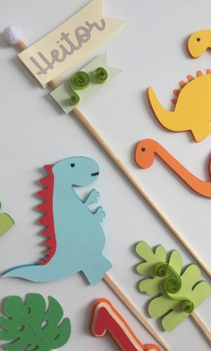 Arquivo de corte topo de bolo dinossauro